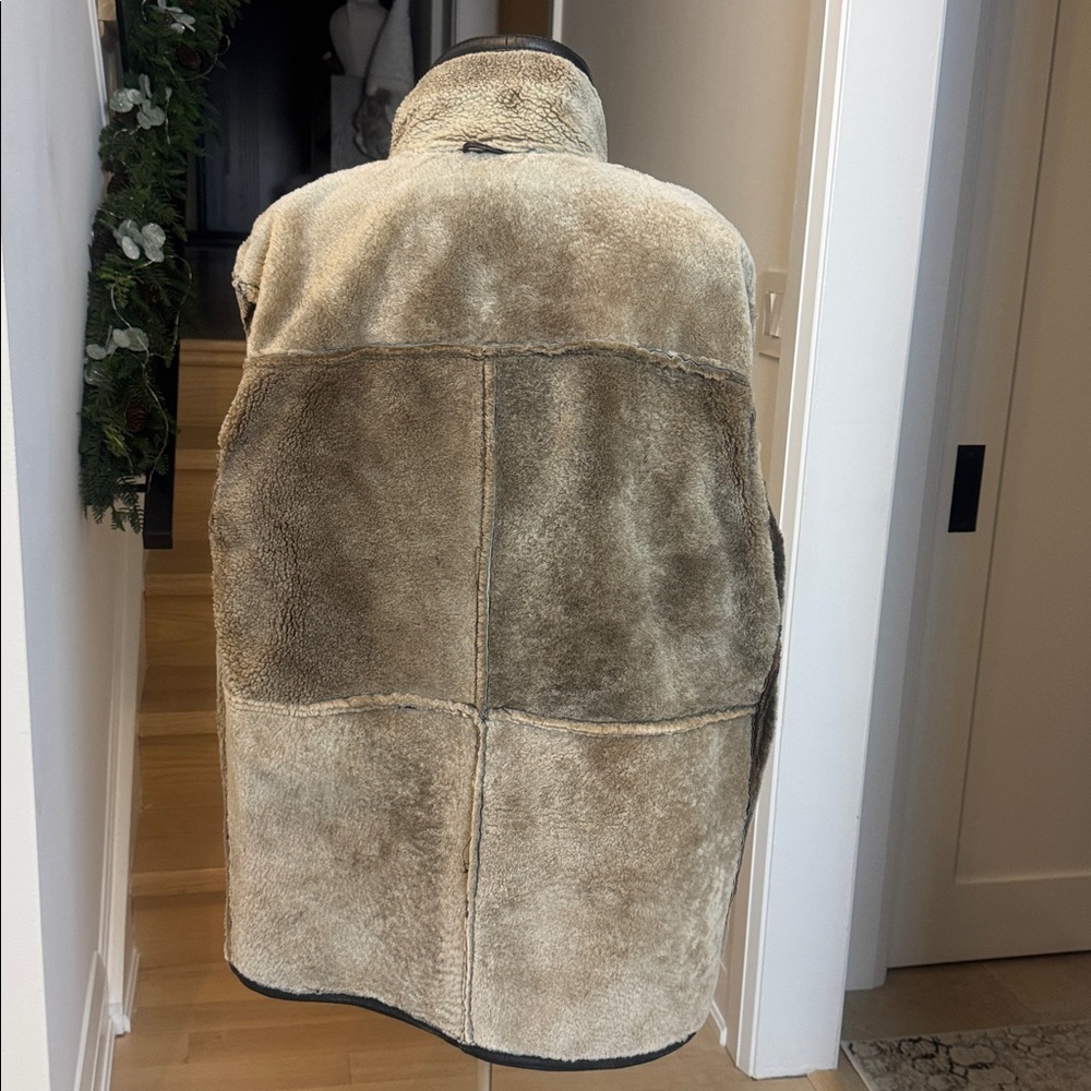 Men’s Genuine Sheepskin Shearling Coat – Black – L/XL - Picture 6 of 7